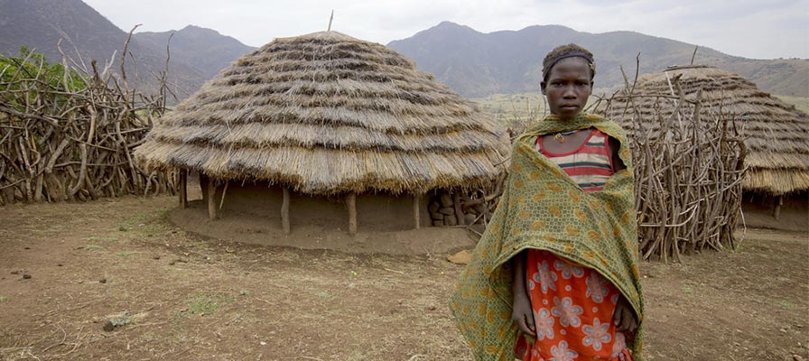 cultural village in Kidepo Valley on a savannah safari in Uganda